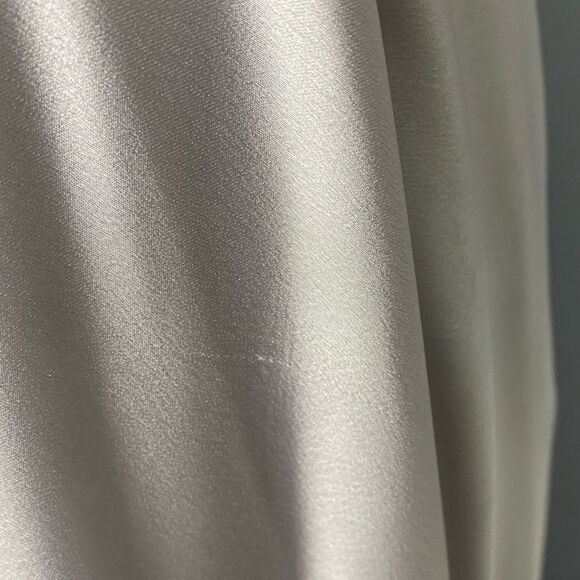 La Femme Strapless Slit Silver Satin Ballgown Long Formal Prom Evening Size 10 - Picture 11 of 13